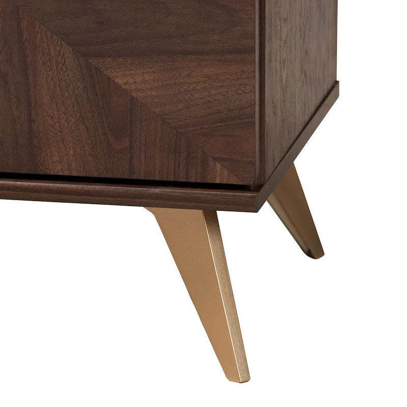 Mid-Century Modern 6-Drawer Dresser with Angled Legs