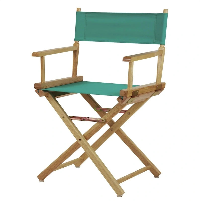 18" Folding Director's Chair with Canvas Seat & Natural Wood Frame