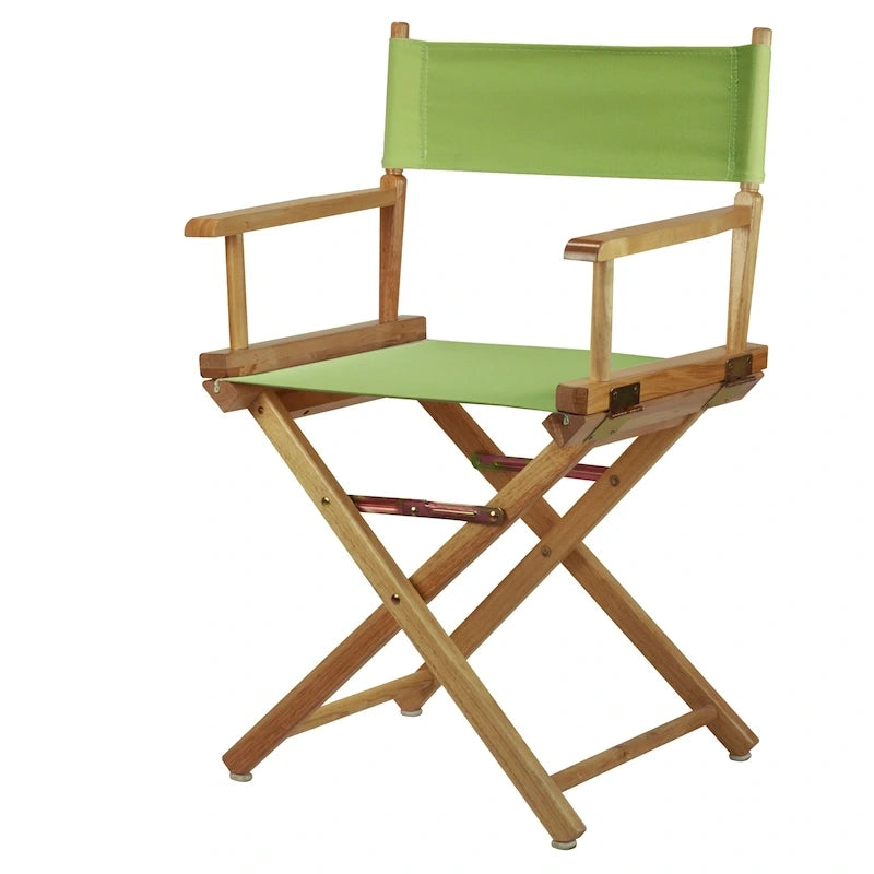 18" Folding Director's Chair with Canvas Seat & Natural Wood Frame