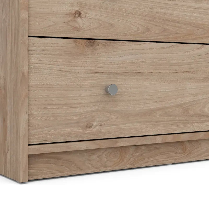3-Drawer Engineered Wood Storage Chest with Pewter Handles