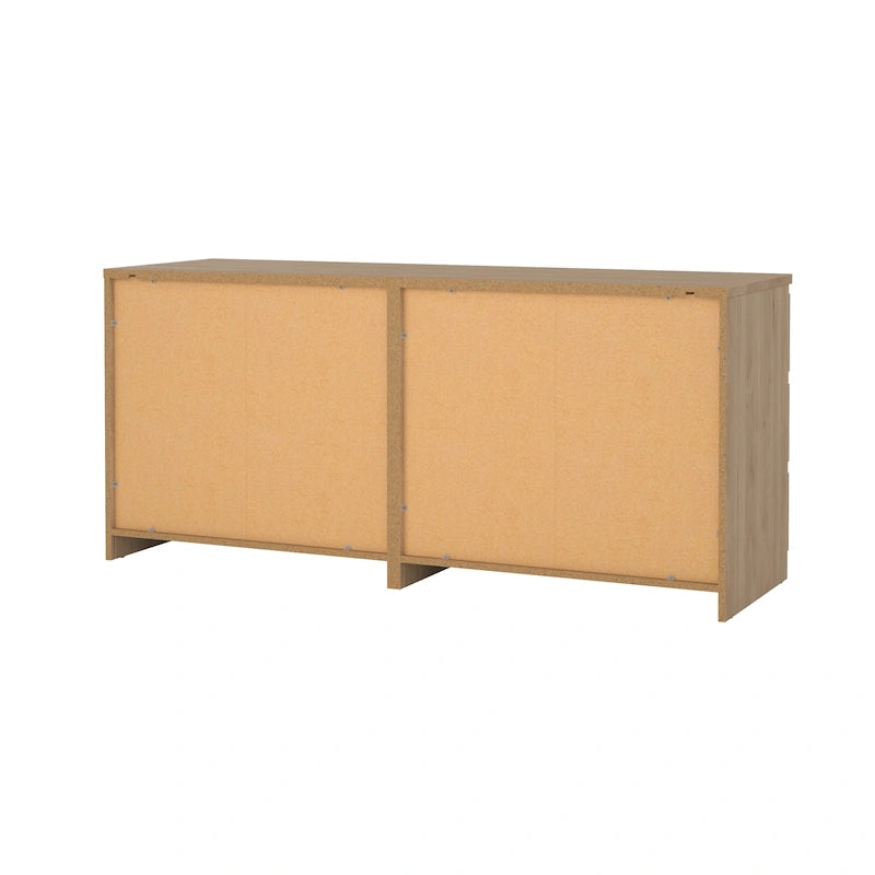 6-Drawer Low-Profile Double Dresser — Engineered Wood