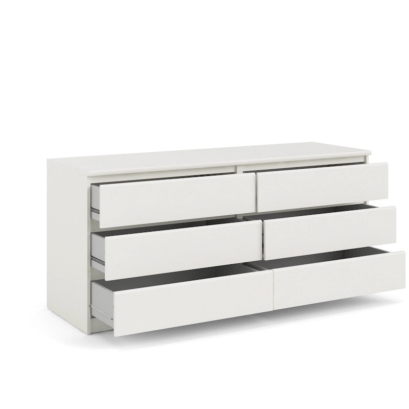 6-Drawer Low-Profile Double Dresser — Engineered Wood