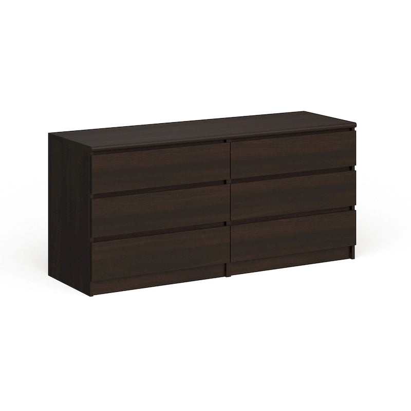 6-Drawer Low-Profile Double Dresser — Engineered Wood