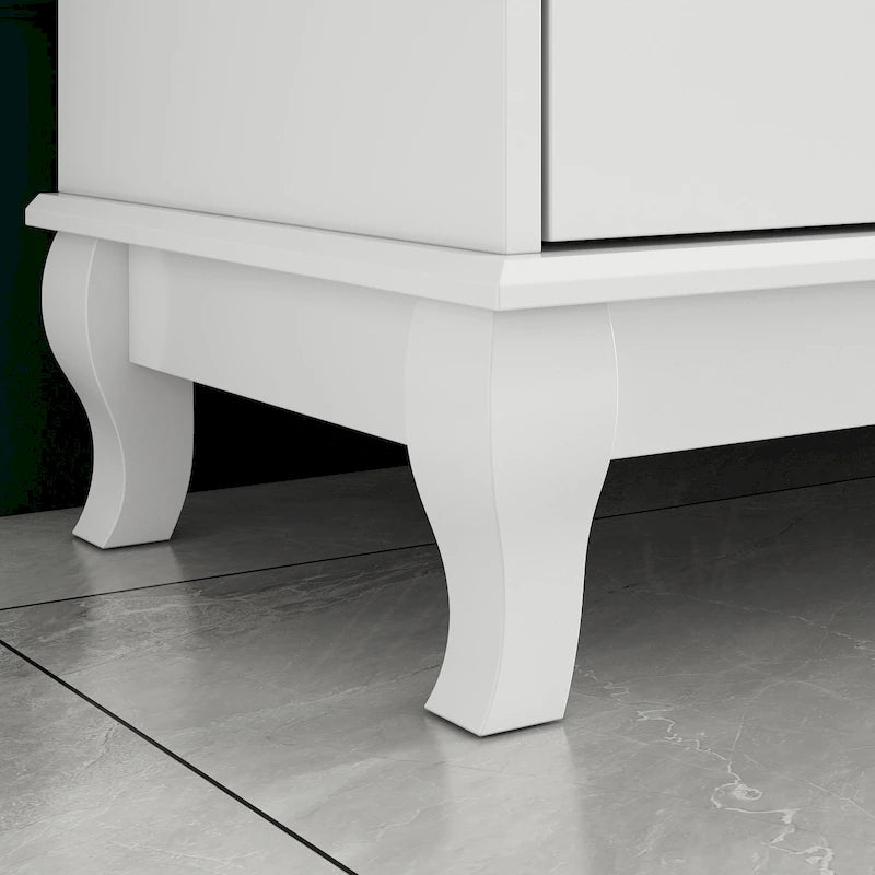 Wide 10-Drawer Double Dresser — Lacquer Finish with Metal Handles