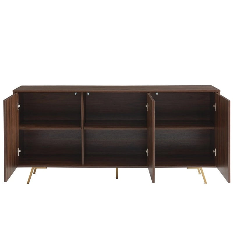 63" Wood Buffet Sideboard Storage Cabinet