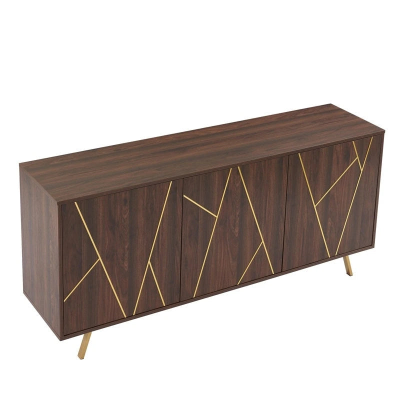 63" Wood Buffet Sideboard Storage Cabinet
