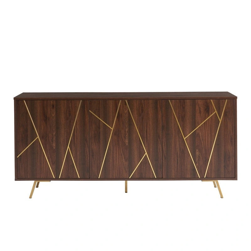 63" Wood Buffet Sideboard Storage Cabinet
