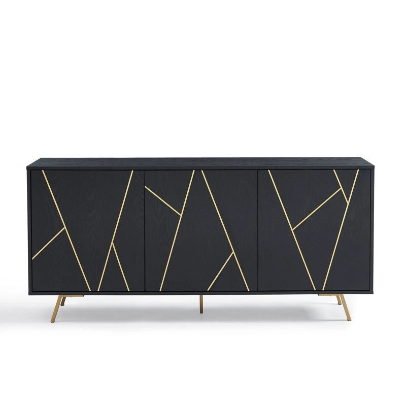 63" Wood Buffet Sideboard Storage Cabinet