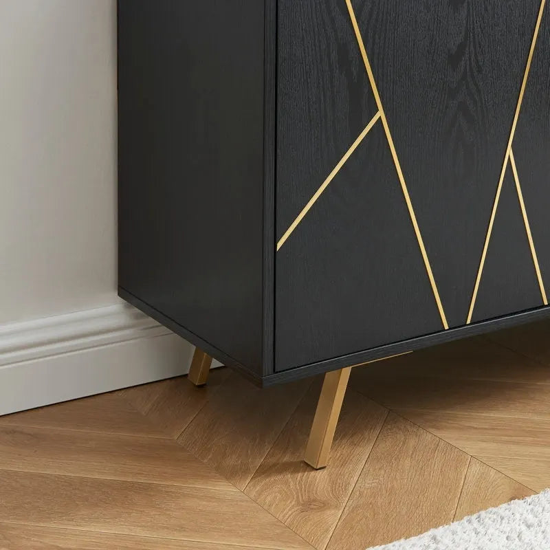 63" Wood Buffet Sideboard Storage Cabinet