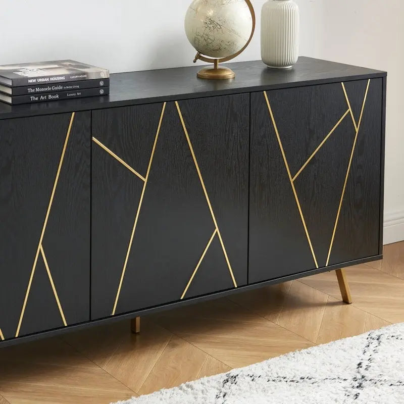 63" Wood Buffet Sideboard Storage Cabinet