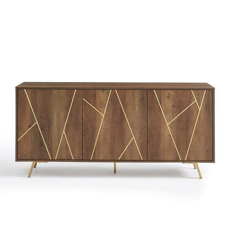 63" Wood Buffet Sideboard Storage Cabinet