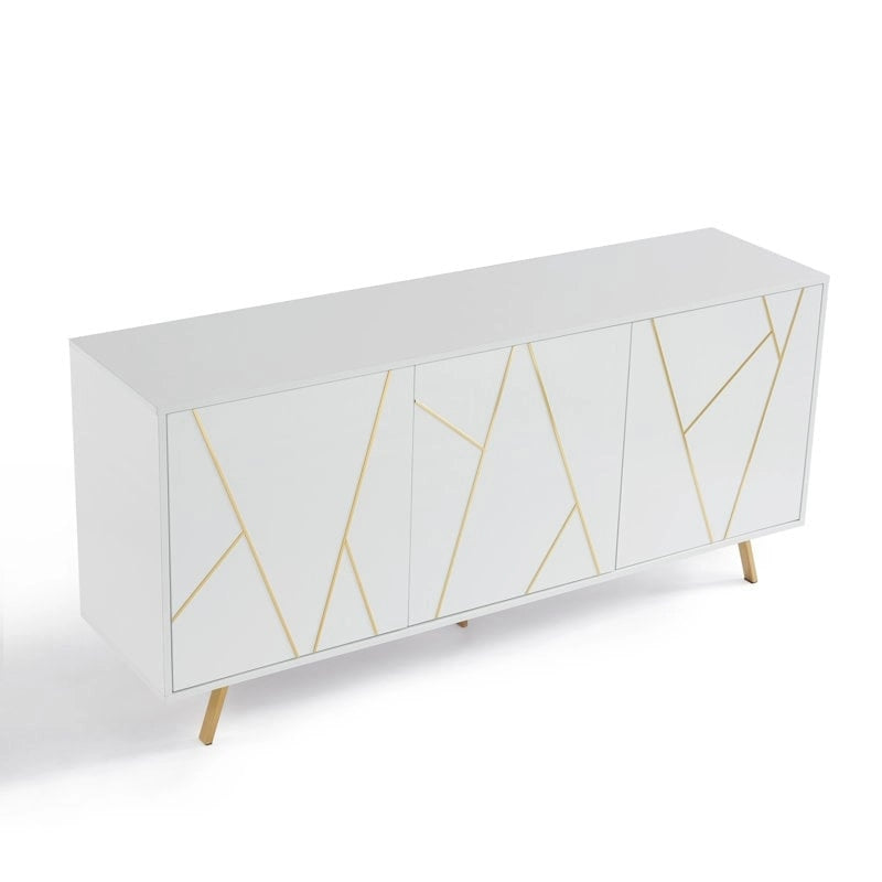 63" Wood Buffet Sideboard Storage Cabinet