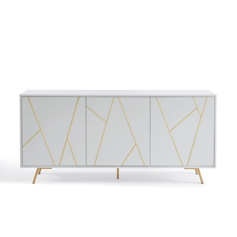 63" Wood Buffet Sideboard Storage Cabinet