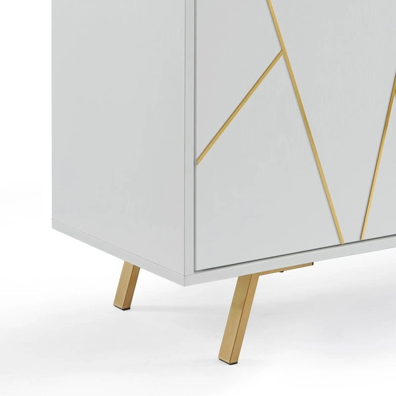 63" Wood Buffet Sideboard Storage Cabinet