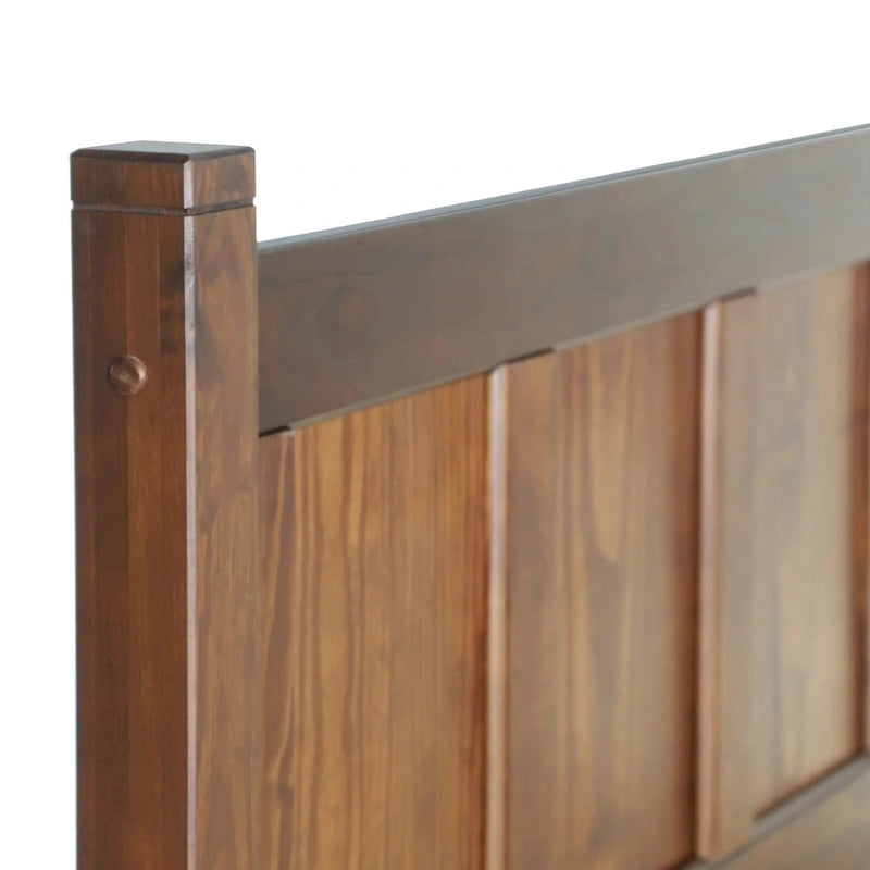 Solid Pine Wood Panel Platform Bed Frame