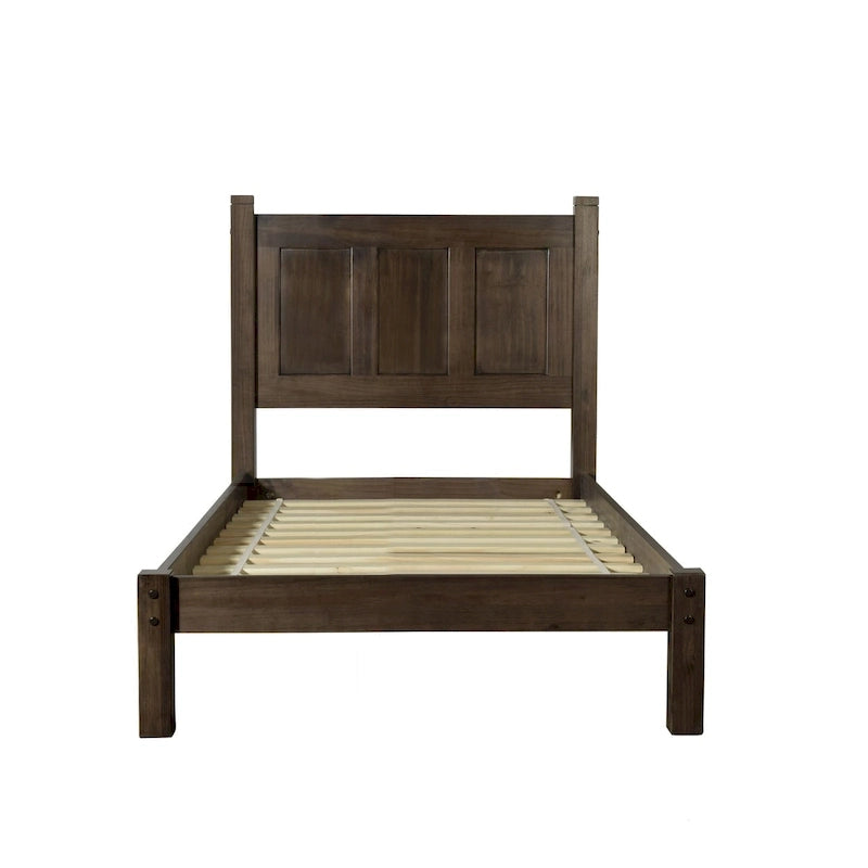 Solid Pine Wood Panel Platform Bed Frame