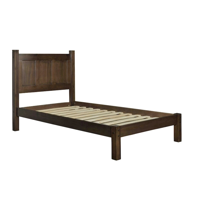 Solid Pine Wood Panel Platform Bed Frame
