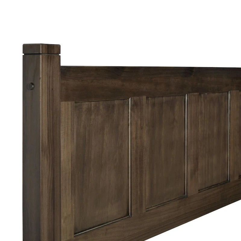 Solid Pine Wood Panel Platform Bed Frame