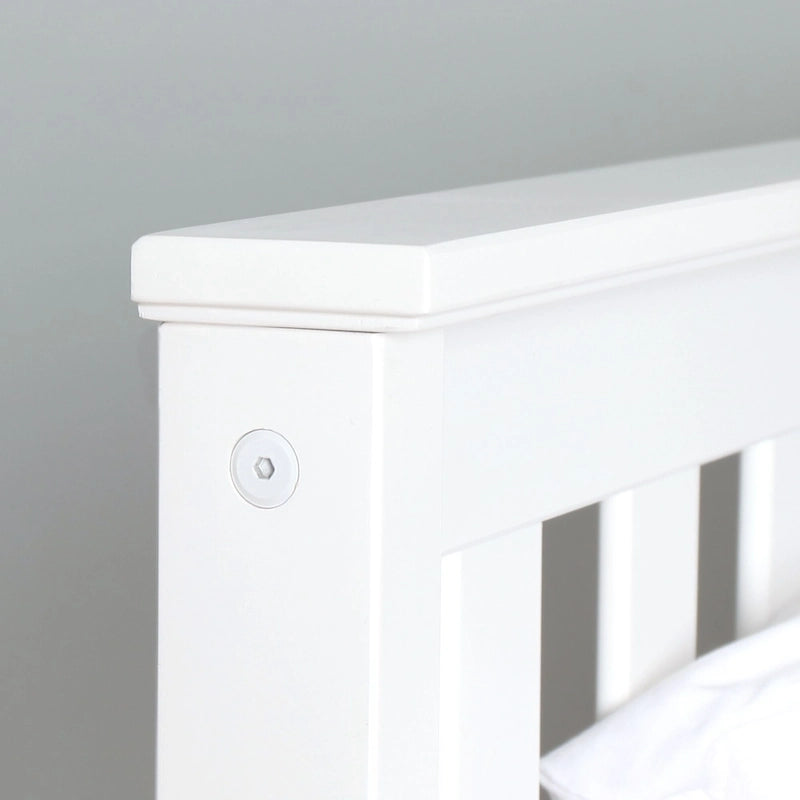 Classic Solid Pine Wood Queen Platform Bed with Headboard