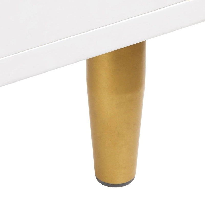 2-Drawer File Cabinet with Gold Legs & Handles — Letter Size