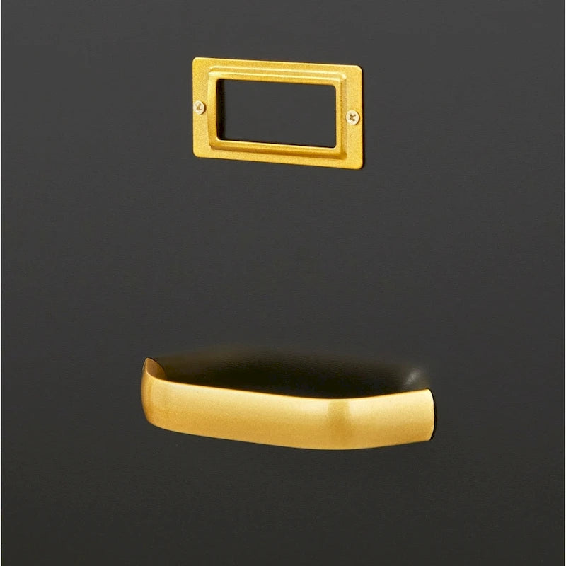 2-Drawer File Cabinet with Gold Legs & Handles — Letter Size