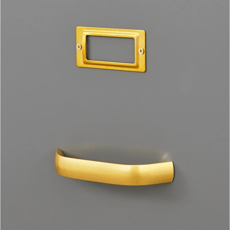 2-Drawer File Cabinet with Gold Legs & Handles — Letter Size
