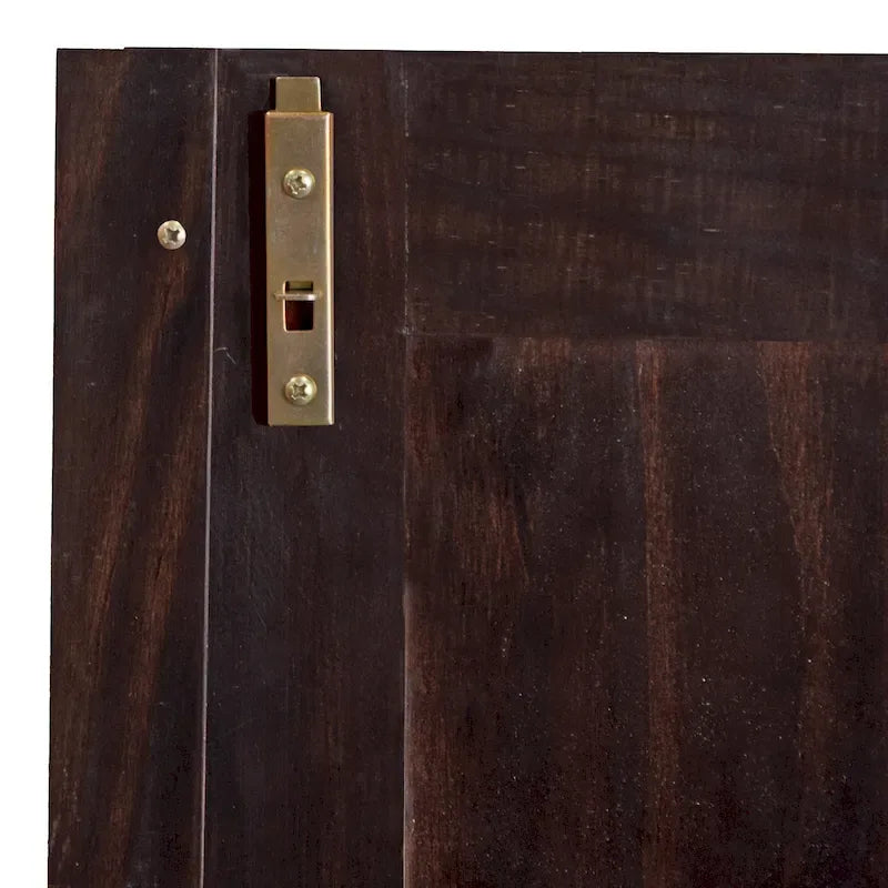 4-Door Solid Pine Wood Wardrobe Armoire with 3 Drawers