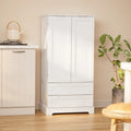 Freestanding Storage Cabinet with Doors & Drawers
