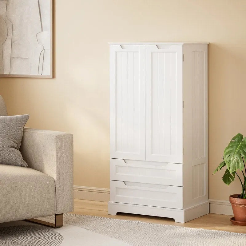 Freestanding Storage Cabinet with Doors & Drawers