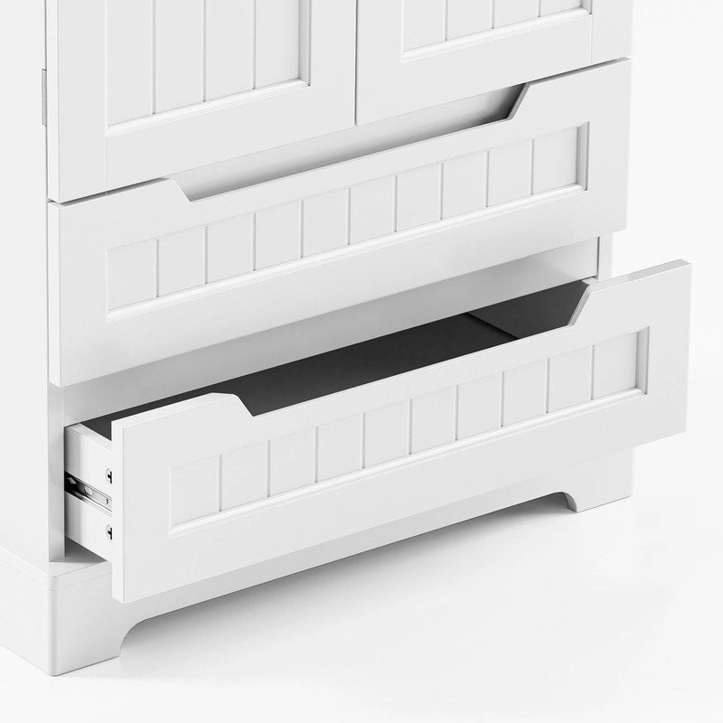 Freestanding Storage Cabinet with Doors & Drawers