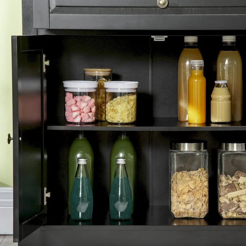 Modern Sideboard Buffet Cabinet with Drawers & Adjustable Shelves
