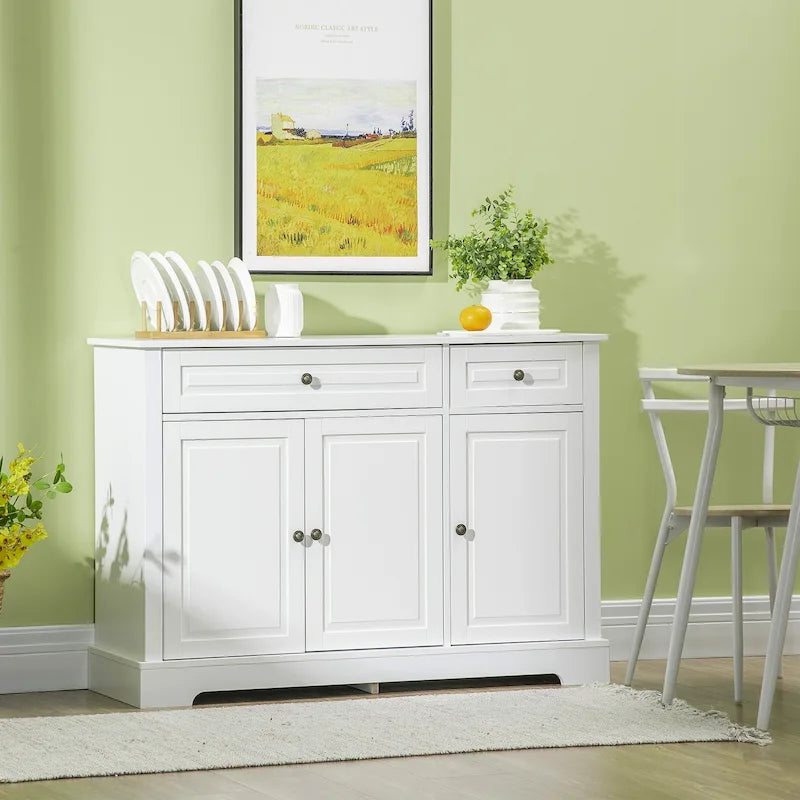 Modern Sideboard Buffet Cabinet with Drawers & Adjustable Shelves