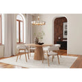 Cove Round Solid Wood Dining Table, Natural