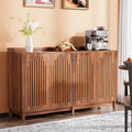 57" Farmhouse Sideboard Buffet Cabinet with Shutter Doors & Adjustable Shelves