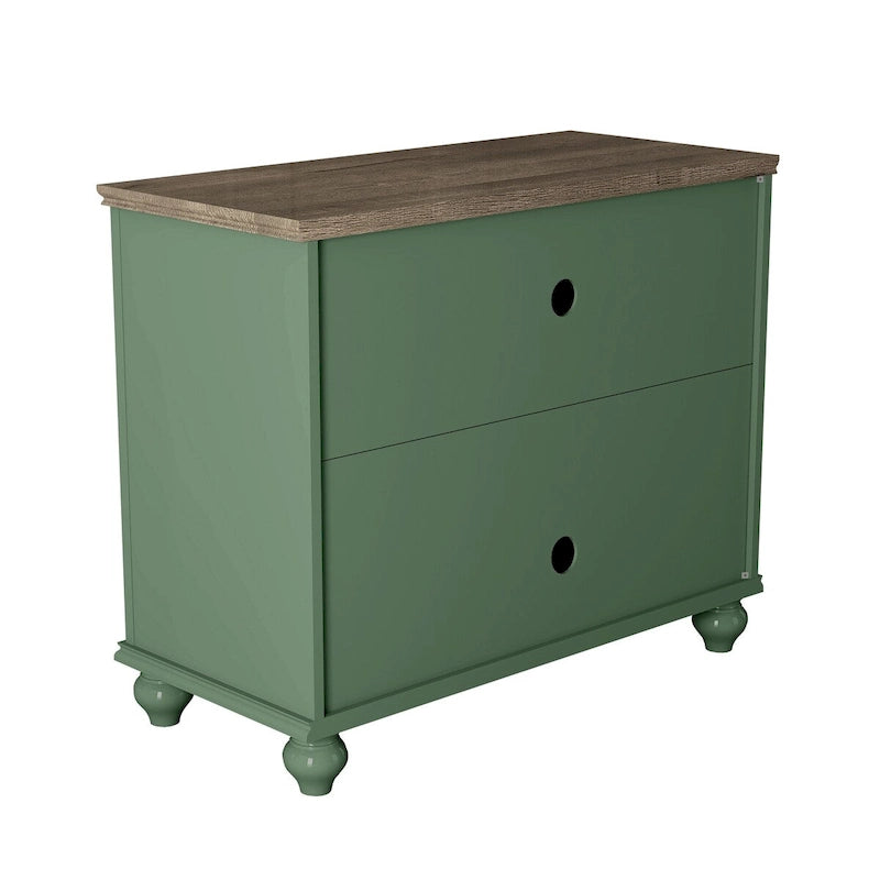 Vintage Style Wood Buffet Sideboard Cabinet with Glass Panel Doors