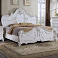 Traditional Baroque Carved Solid Wood Panel Bed