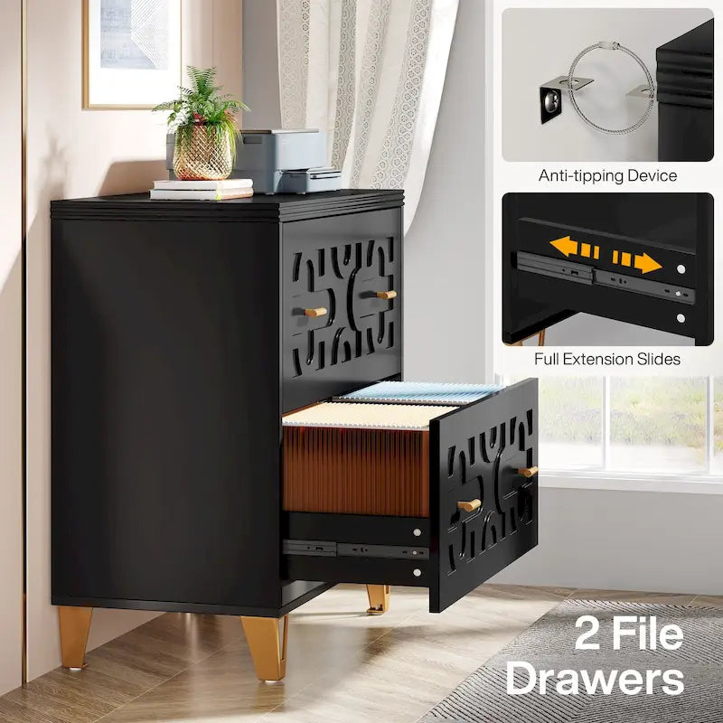 2-Drawer Lateral File Cabinet, White