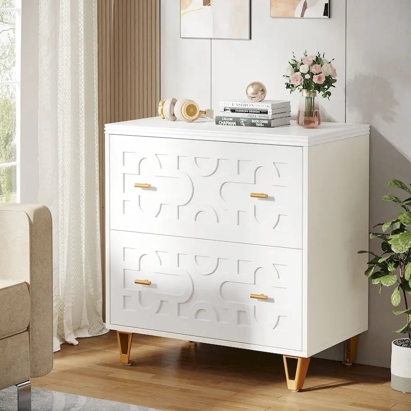 2-Drawer Lateral File Cabinet, White